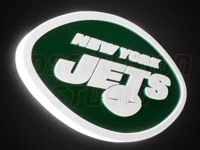 New York Jets logo - Cinematic - 3D print 3D model