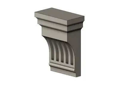 Simple Concave Corbel for plaster and woodworking 3D print model
