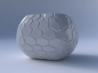 Bowl semi-quadratic with organic cells 3D print model