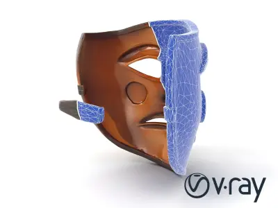 Ceremonial Mask Ancient Ritual model pack Low-poly 3D model