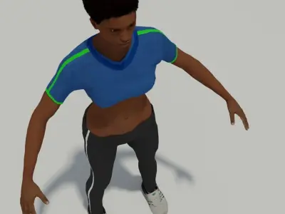 Sports woman 3D model