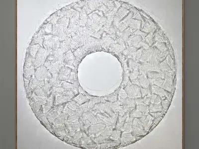 Plaster two square photo frames 60 Low-poly 3D model