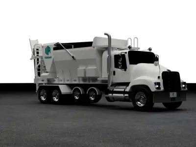 Volumetric Concrete Mixer Truck 3D Model  3D model