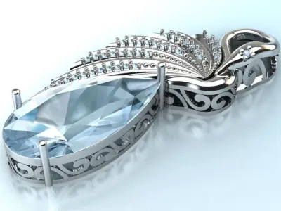 swan pendant 3D print model purchase