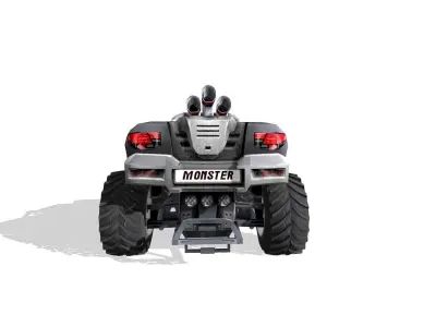 Low Poly Monster Truck New Low-poly 3D model