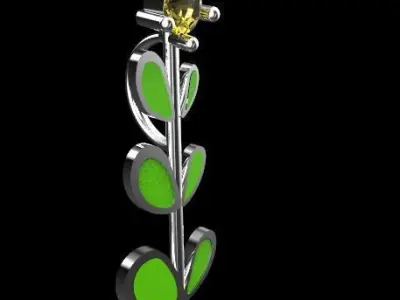 flower pendant 3D print model