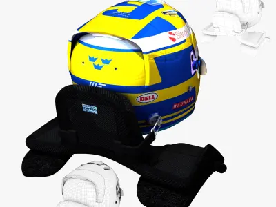 Ericsson helmet 2018 Low-poly 3D model