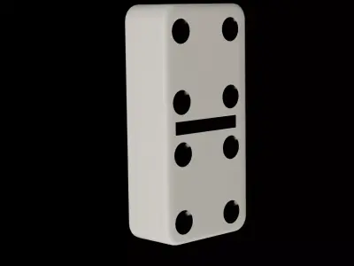 ivory domino piece 23 3D model