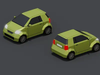 Stylized Lowpoly Cars Low-poly 3D model