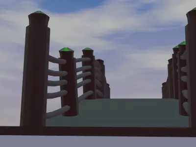 Bridge across a pool for 3d printing Free 3D model