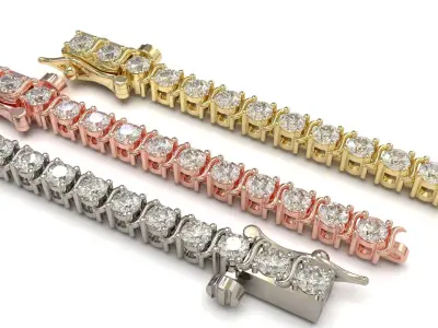 Tennis Bracelet 47325 3D print model