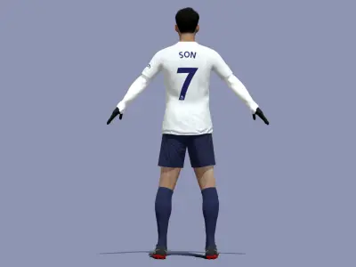 3D Rigged Son Heung-min Tottenham Hotspur  3D model