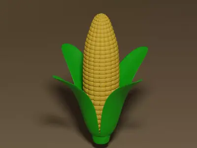 Cartoon Corn 2 3D model