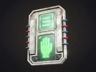 Security hand lock Free low-poly 3D model