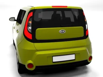 KIA SOUL 2015 LOWPOLY Low-poly 3D model