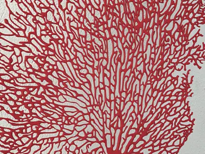 Red Gorgonaria Decoration 3D model