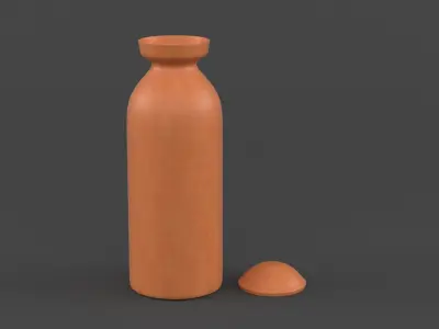 Decorative Clay Bottles 3D model