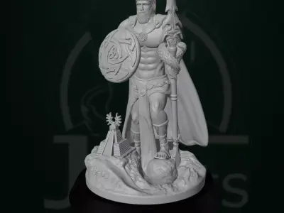 God Lugh - 3D-Printed Statue or Digital STL File 3D print model