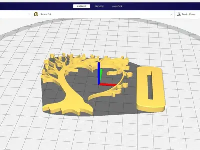 Tree with heart 3D print model