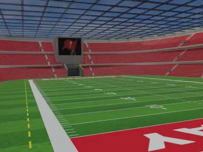 Tampa Bay Buccaneers - American Football Stadium Low-poly 3D model