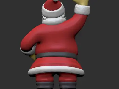 Santa Claus - Hello wave hand 3D print model