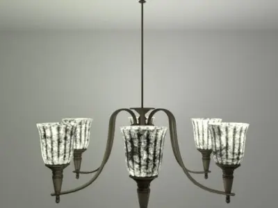 Decorative Chandelier  Low-poly 3D model