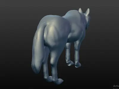 WOLF  SCULPTED 3D model