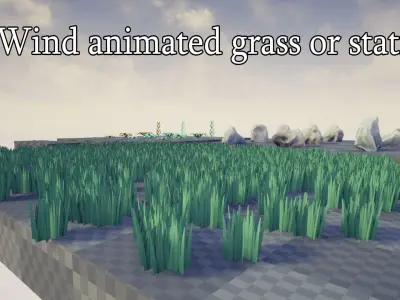 Stylized nature pack Low-poly 3D model