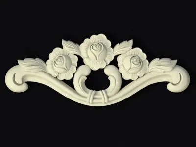 Central decor ornament for furniture 3D model 541