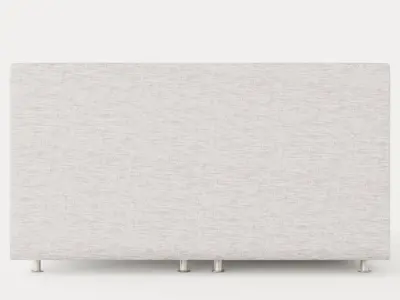Layla Continental Bed 180x200 Light Gray Low-poly 3D model