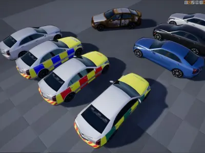 Cadillac ATS  Sedan Low-poly 3D model