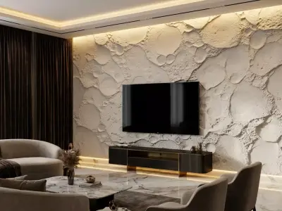 Stone Relief Panel wall decor set mural STL CNC 290 3D model