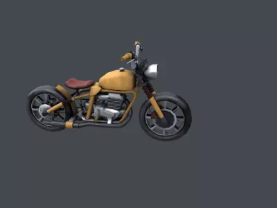 Motorcycle Low-poly 3D model by mightyalexone from CGTrader