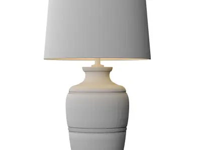 Rustic Southwest Country Nightstand bedside Provence Table Lamp 3D model