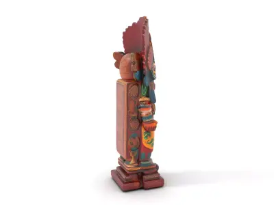 Intricate Cultural Statue Model Pack Low-poly 3D model