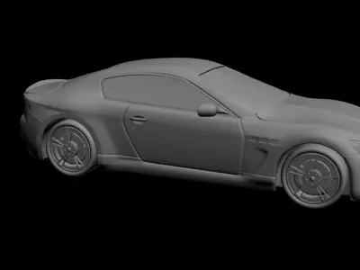 Maserati sports car Low-poly 3D model