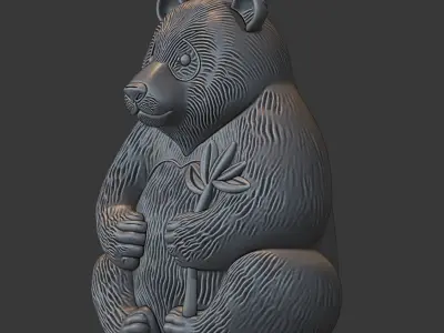 Panda pendant 3D print model