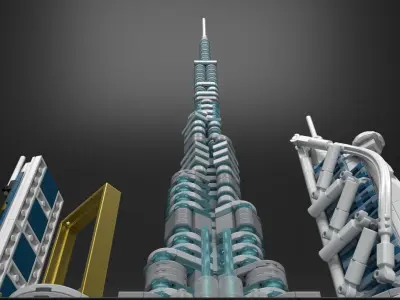 Lego Dubai 3D model