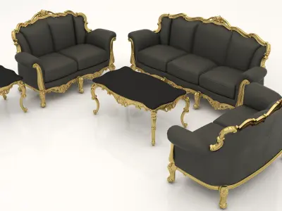 Interior Sofa Set  35 - For CNC and Interior 4 in 1 3D model