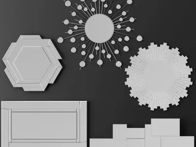 Set mirror square 3D model