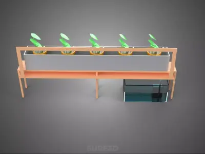 IOT HYDROPONIC PLANT AUTO CONTROL WATER DRIP IRRIGATION SYSTEM 3D model