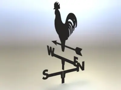 Weather cock asm Free 3D model