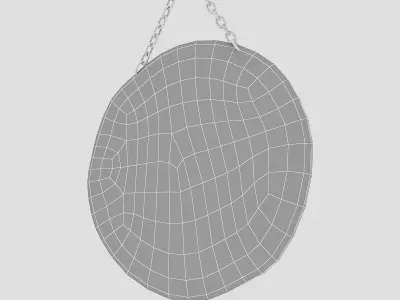 fishing sign 01 Low-poly 3D model