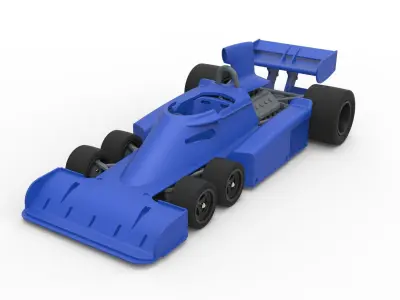 Tyrrell P34 Formula 1 Scale 1 to 24 3D print model