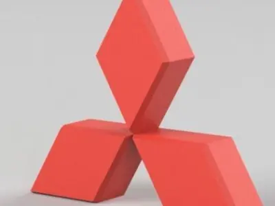 Mitsubishi logo 3D model