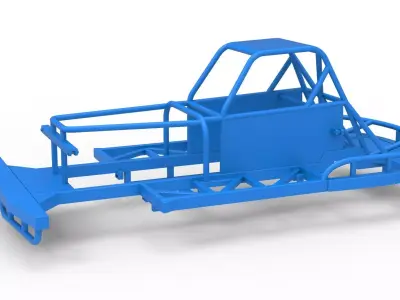 Frame of New Zealand Vintage Stock car Scale 1 to 25 3D print model