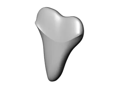 Shark tooth onlay relief molding ornament 3D print model