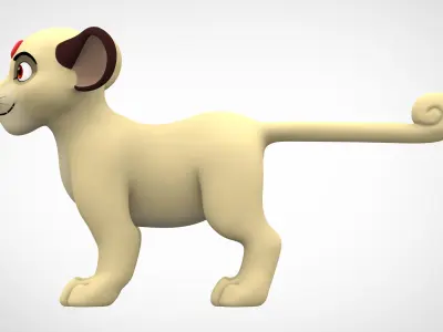 Persian Cub Low-poly 3D model