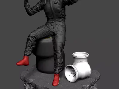Max Verstappen 1-8 Scale Statue 3D print model