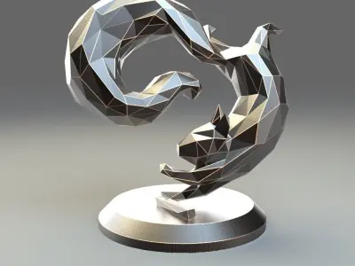 Sculpture of squirrels 3D print model